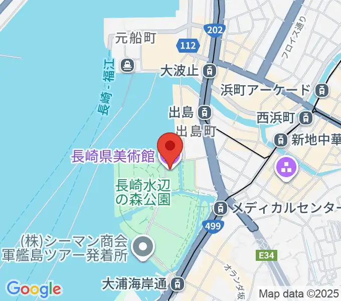 長崎県美術館の地図