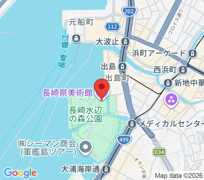 長崎県美術館の地図