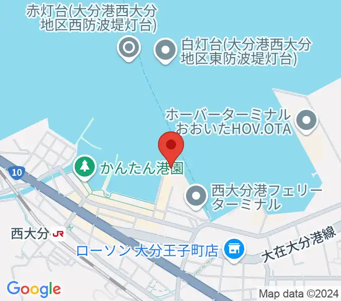 西大分T.O.P.S Bitts HALLの地図