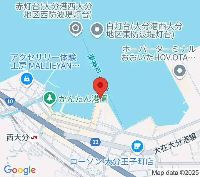 西大分T.O.P.S Bitts HALLの地図