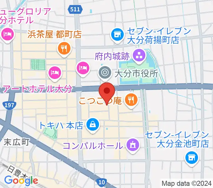 大分club SPOTの地図