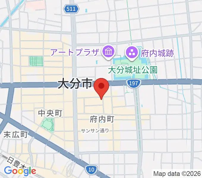 大分club SPOTの地図