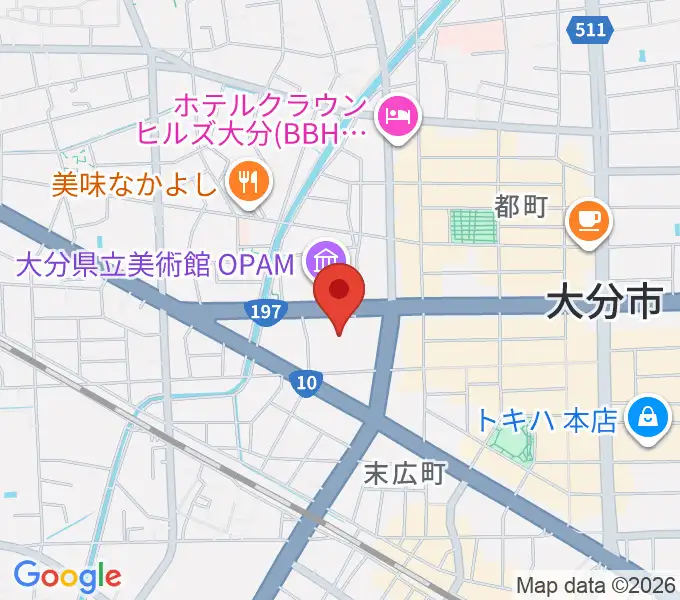 iichiko総合文化センターの地図