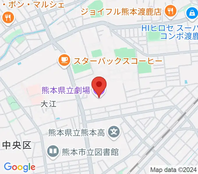 熊本県立劇場の地図