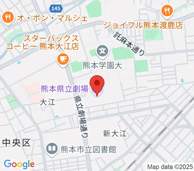 熊本県立劇場の地図