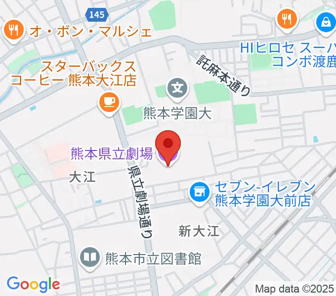熊本県立劇場の地図