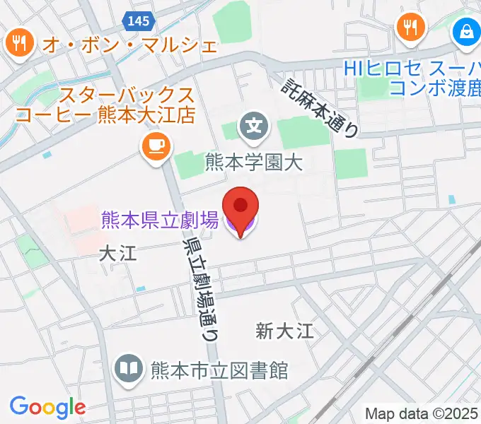 熊本県立劇場の地図