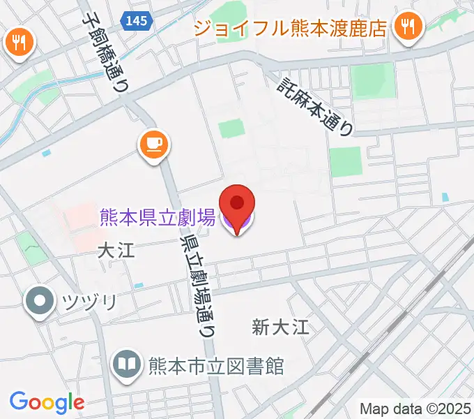 熊本県立劇場の地図
