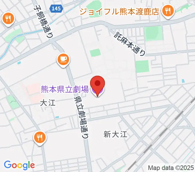 熊本県立劇場の地図
