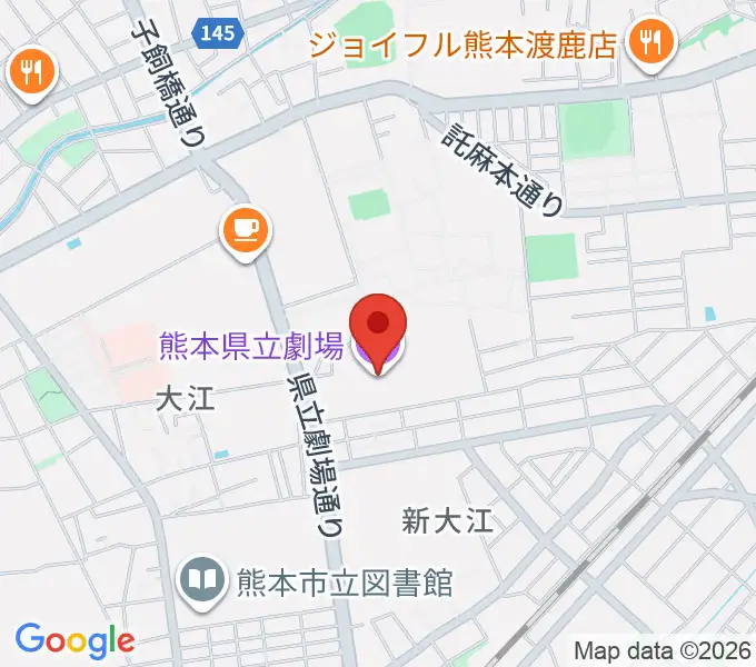 熊本県立劇場の地図