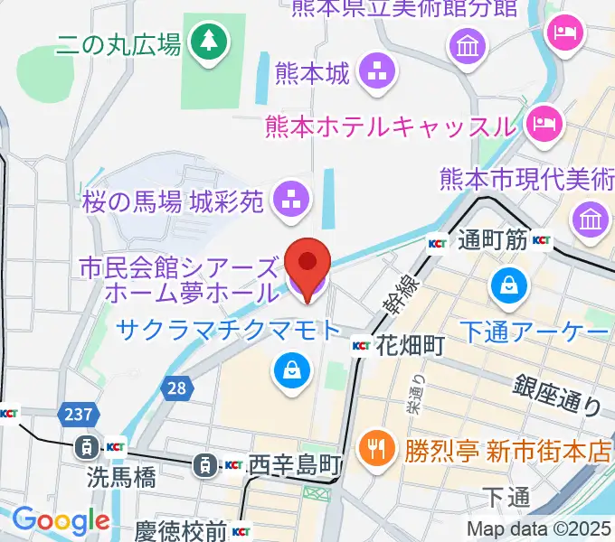 市民会館シアーズホーム夢ホールの地図