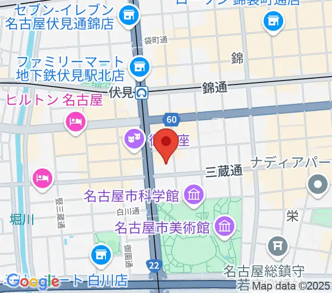 三井住友海上しらかわホールの地図