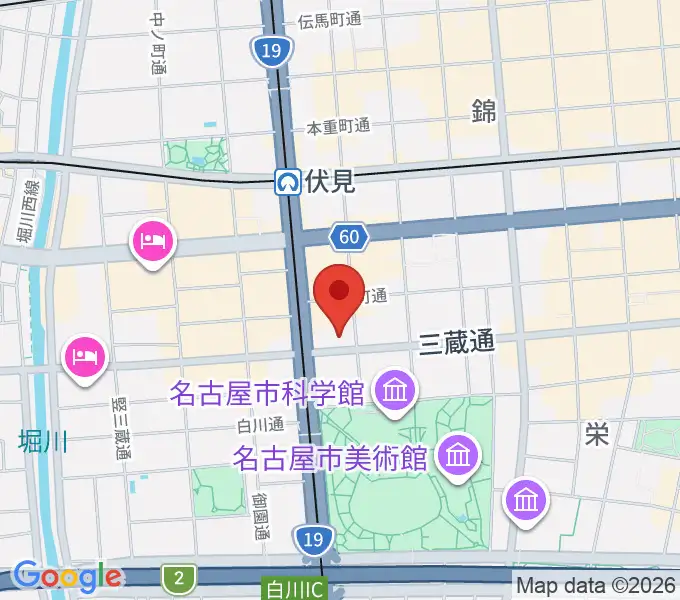 しらかわホールの地図