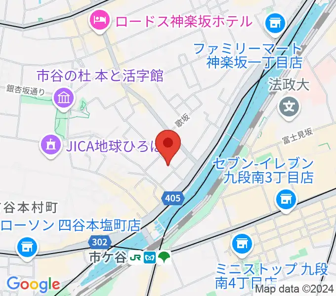 ルーテル市ヶ谷ホールの地図