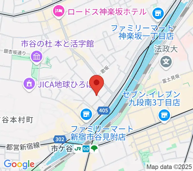 ルーテル市ヶ谷ホールの地図