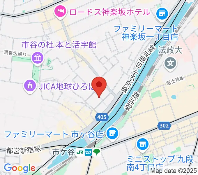 ルーテル市ヶ谷ホールの地図