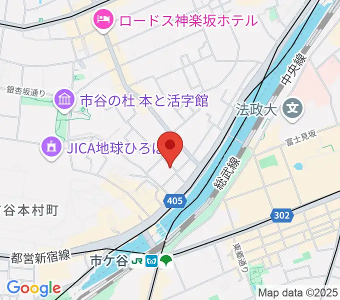 ルーテル市ヶ谷ホールの地図