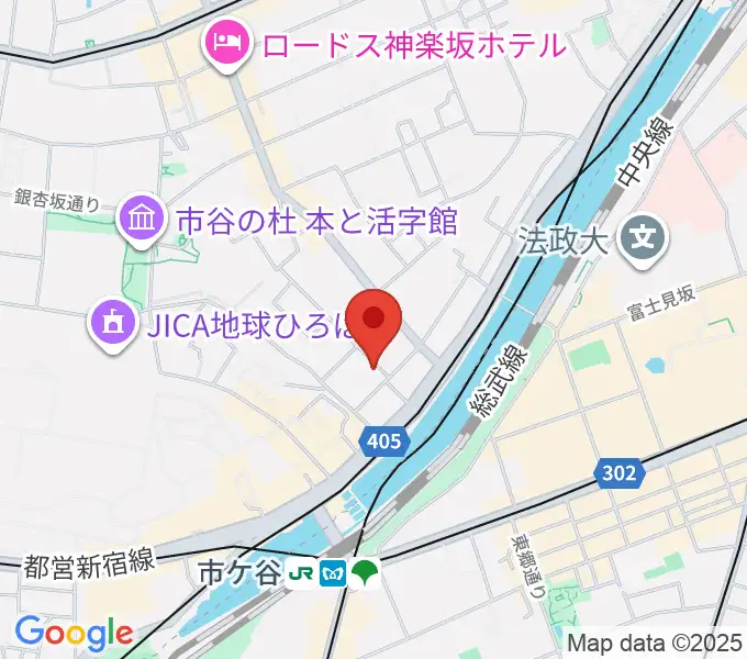 ルーテル市ヶ谷ホールの地図