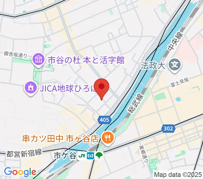 ルーテル市ヶ谷ホールの地図