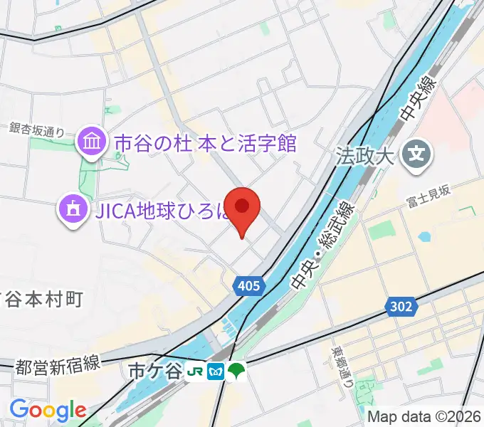 ルーテル市ヶ谷ホールの地図