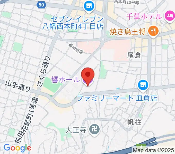 北九州市立響ホールの地図