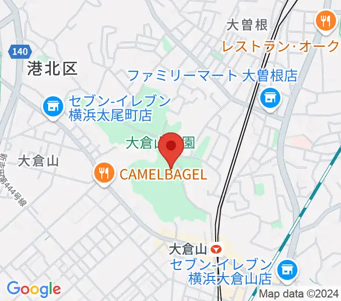 横浜市大倉山記念館の地図