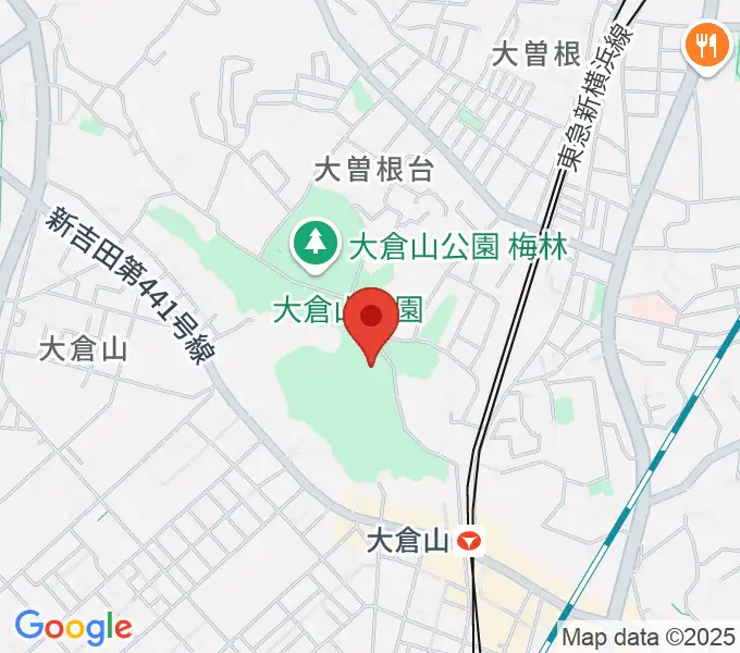 横浜市大倉山記念館の地図