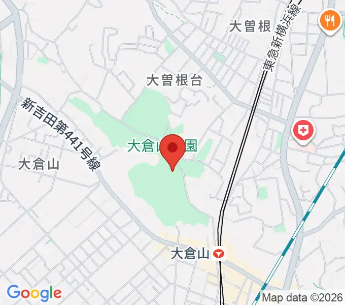 横浜市大倉山記念館の地図