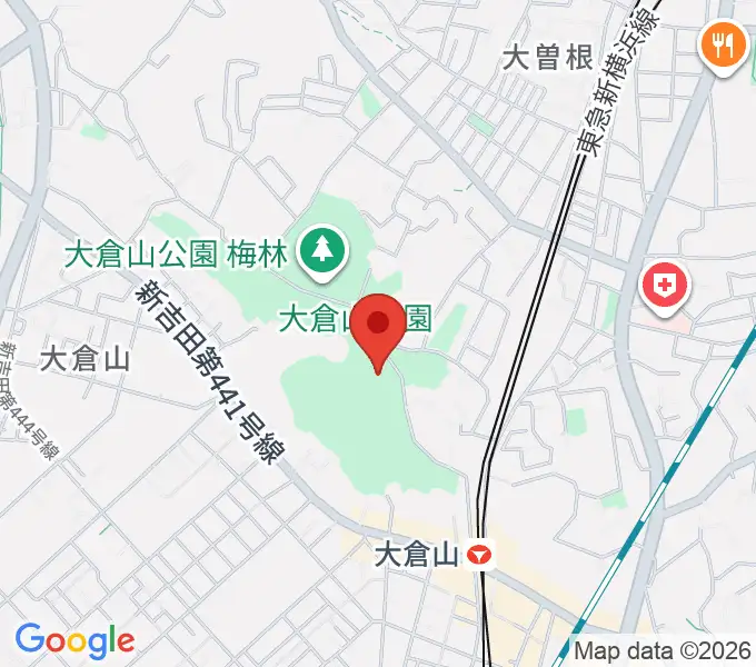 横浜市大倉山記念館の地図