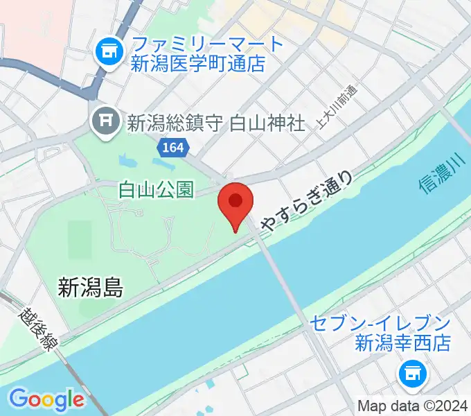 新潟市音楽文化会館の地図