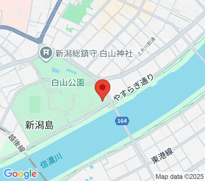 新潟市音楽文化会館の地図