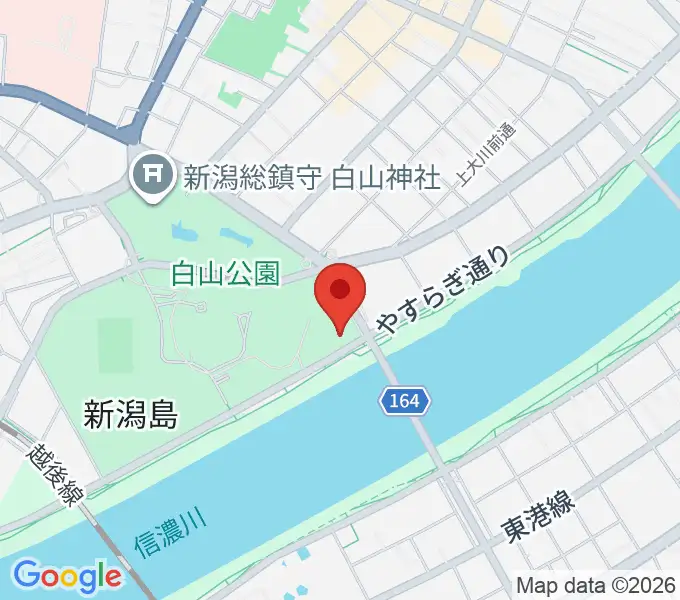 新潟市音楽文化会館の地図