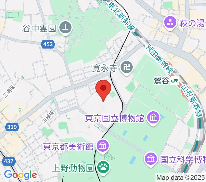 東京藝術大学奏楽堂の地図
