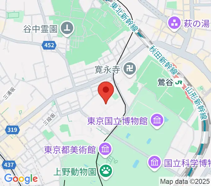 東京藝術大学奏楽堂の地図