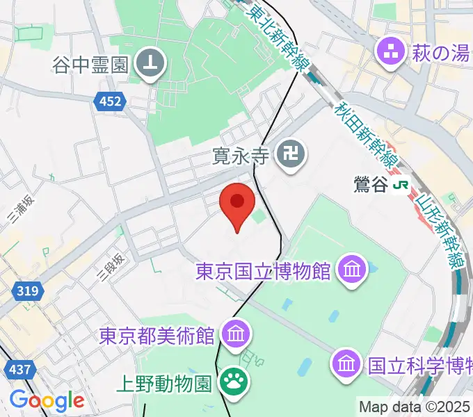 東京藝術大学奏楽堂の地図