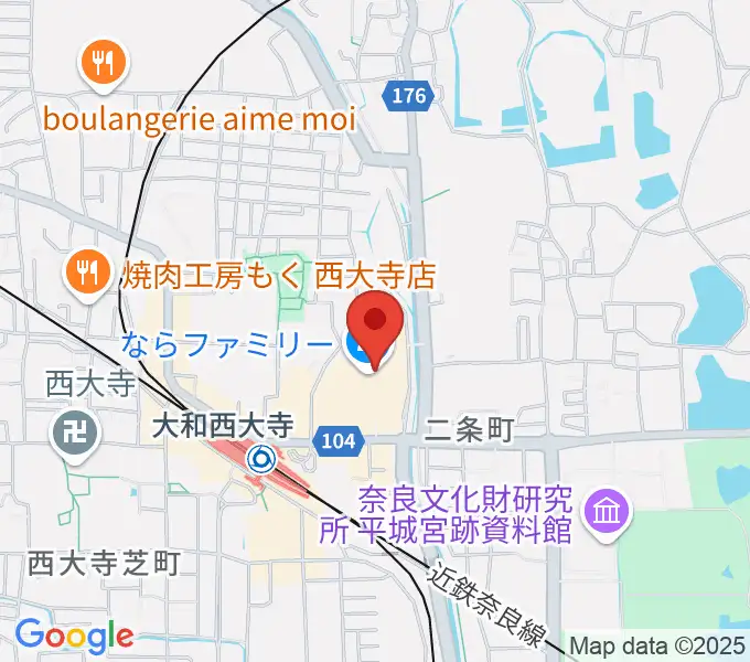 秋篠音楽堂の地図