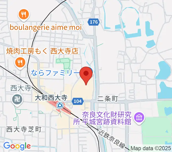 秋篠音楽堂の地図
