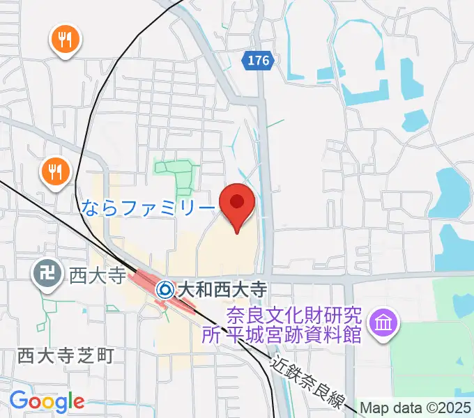 秋篠音楽堂の地図