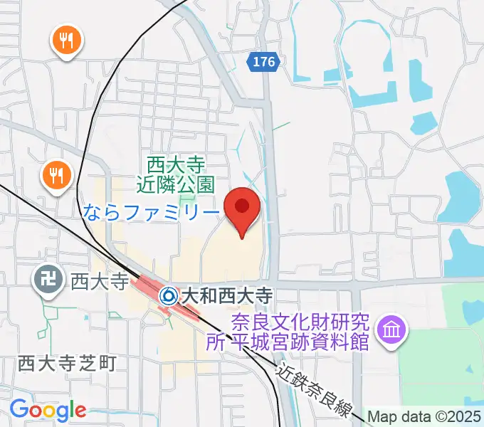 秋篠音楽堂の地図