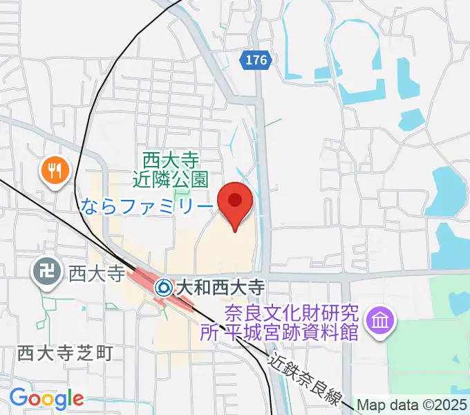 秋篠音楽堂の地図