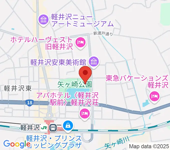 軽井沢大賀ホールの地図
