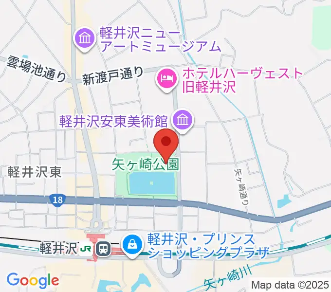 軽井沢大賀ホールの地図