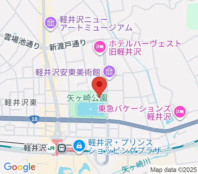 軽井沢大賀ホールの地図