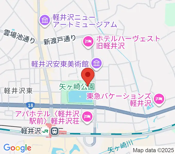 軽井沢大賀ホールの地図