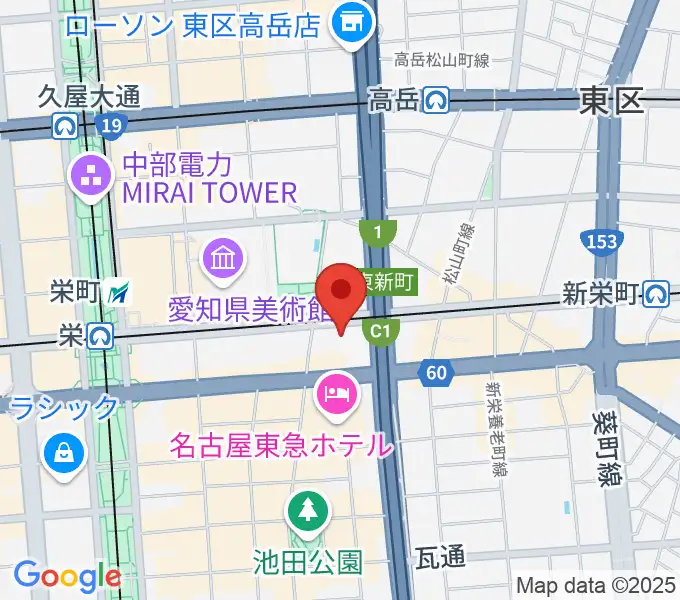 中電ホールの地図