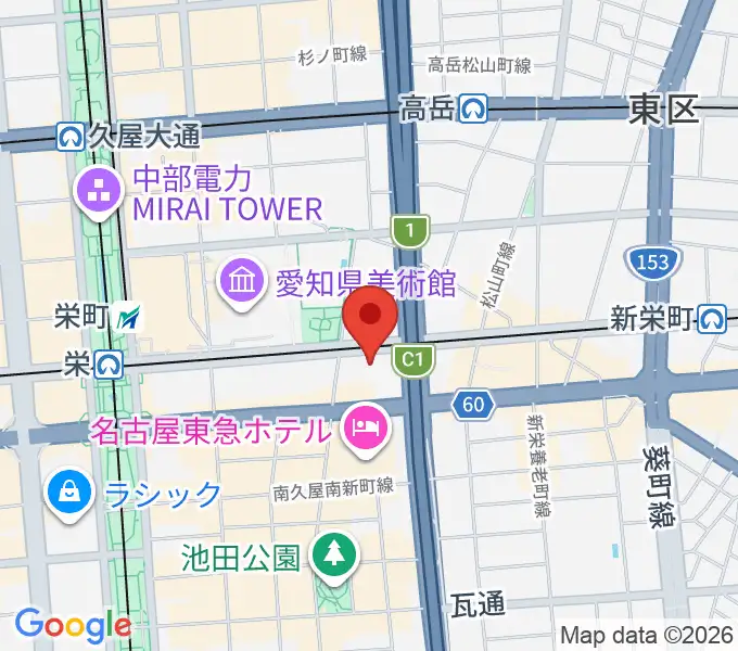 中電ホールの地図