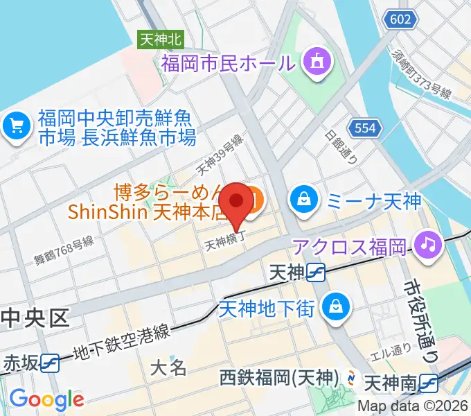 MRTミュージックスタジオの地図