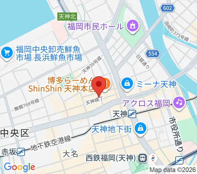 MRTミュージックスタジオの地図