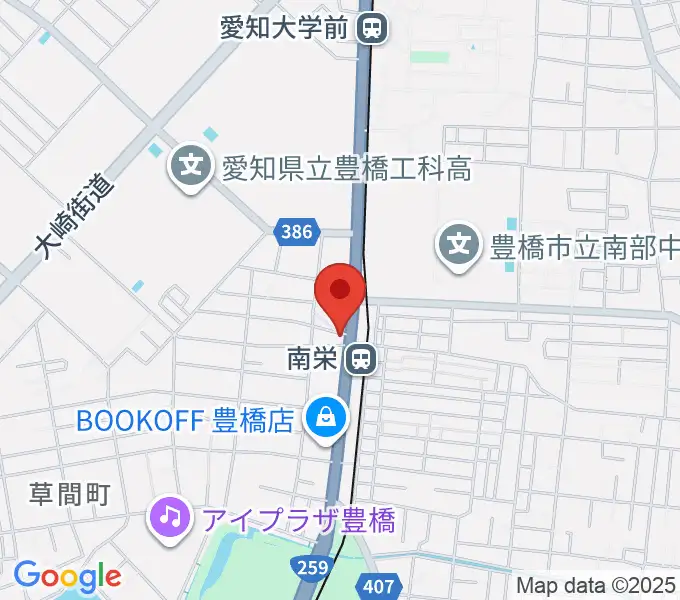 豊橋オレンジピットの地図