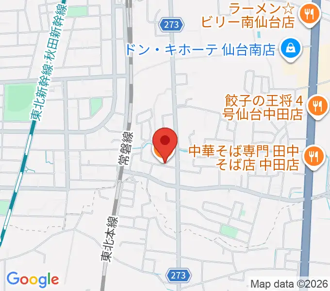 渡辺スタジオの地図